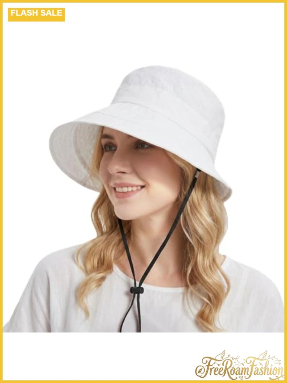 Waterproof Packable Bucket Hat Wide Brim Sun Protection Women's